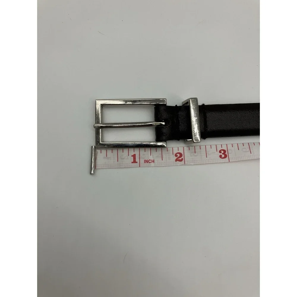 Calvin Klein Leather Belt Women S Black CK Logo Classic Preppy Minimalist Office